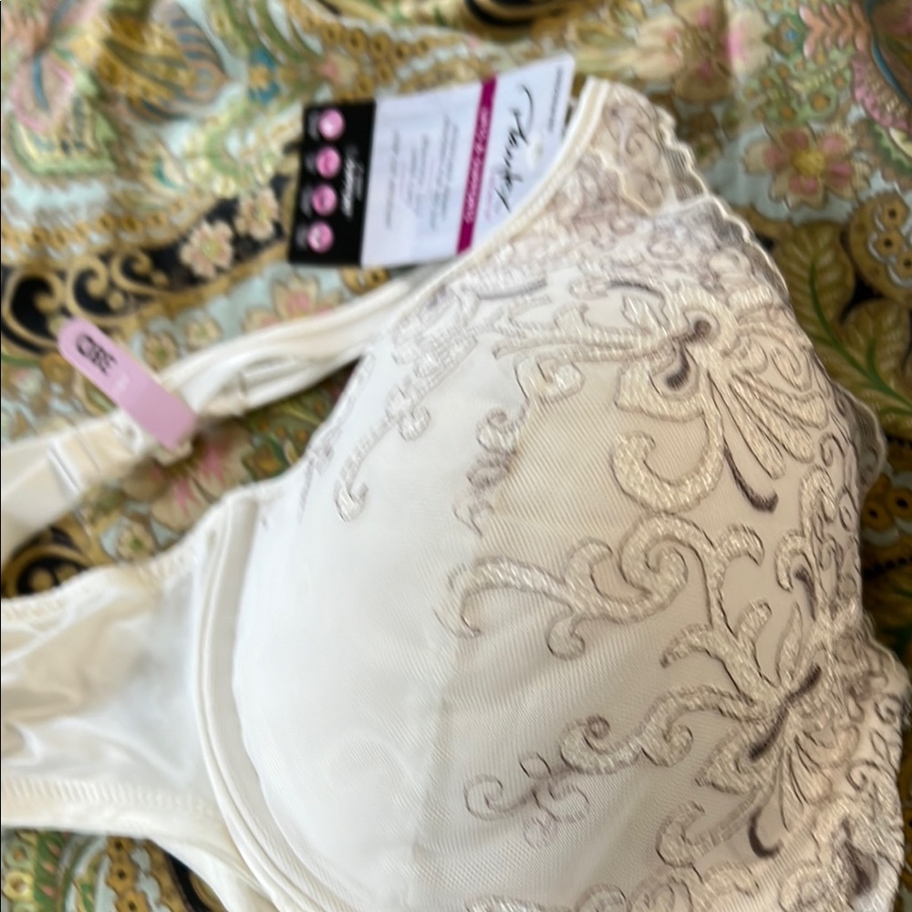 Playtex Cream Embroidered Bra